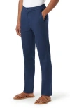 Bugatchi Comfort Drawstring Cotton Pants In Navy