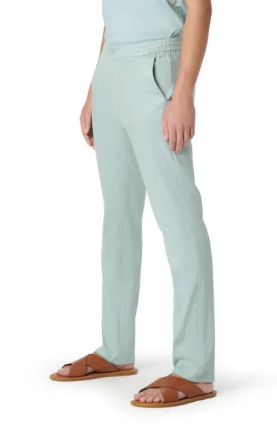 Bugatchi Stretch Cotton & Linen Pants In Green