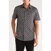 Bugatchi Stretch Cotton Button-up Shirt In Black