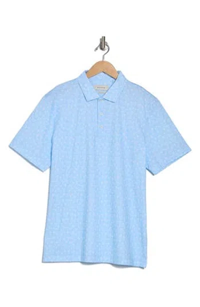 Bugatchi Stretch Cotton Knit Polo In Sky