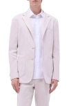 Bugatchi Stretch Linen & Cotton Blend Blazer In Stone