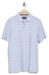 Bugatchi Stretch Ooohcotton® Knit Polo In Blue