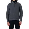 Bugatchi Stretch Zip Cardigan In Charcoal