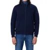 Bugatchi Men's Mock-neck Waffle Performance Jacket In Navy