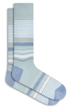 Bugatchi Stripe Mercerized Cotton Blend Dress Socks In Mint