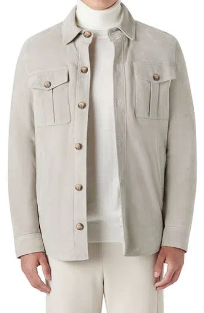 BUGATCHI BUGATCHI SUEDE SHIRT JACKET