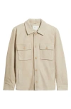 Bugatchi Suede Shirt Jacket In Neutral