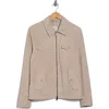 Bugatchi Suede Trucker Jacket In Neutral