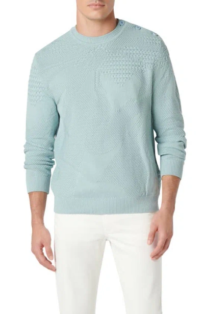 Bugatchi Texture Stitch Sweater In Seafoam