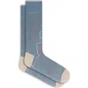 Bugatchi Textured Geo Pattern Mercerized Cotton Blend Dress Socks In Shark