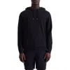 Bugatchi Textured Piqué Hoodie In Black