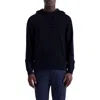 Bugatchi Textured Piqué Hoodie In Black