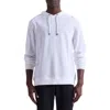 Bugatchi Textured Piqué Hoodie In White