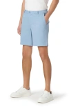 Bugatchi Theo Flat Front Stretch Chino Shorts In Air Blue