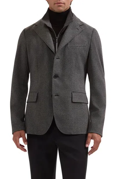Bugatchi Three Button Blazer With Bib In Multi