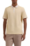 Bugatchi Three Button Cotton Polo In Yellow