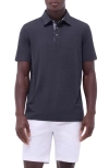 Bugatchi Three-button Performance Polo In Black