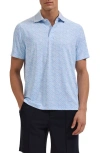 Bugatchi Three-button Performance Polo In Blue