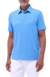 Bugatchi Three-button Performance Polo In Classic Blue