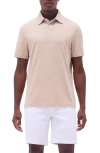 Bugatchi Three-button Performance Polo In Sand