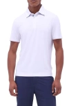 Bugatchi Three-button Performance Polo In White