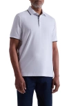 Bugatchi Three-button Performance Polo In White