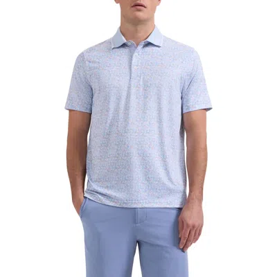 Bugatchi Three-button Performance Polo In Blue