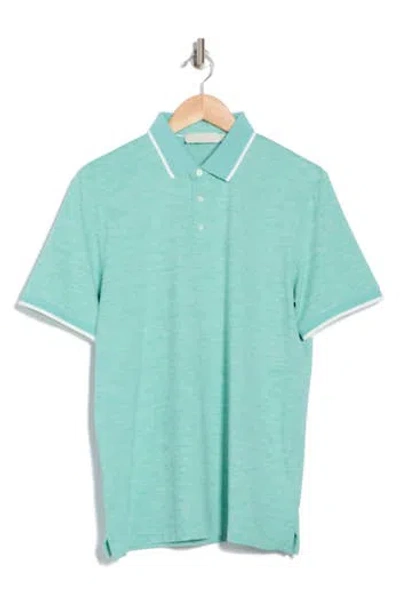 Bugatchi Tipped Collar Performance Knit Polo In Menthol