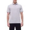 Bugatchi Tipped Contrast Collar Polo In Cement