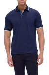 Bugatchi Tipped Contrast Collar Polo In Navy