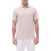Bugatchi Tipped Contrast Collar Polo In Sand