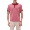 Bugatchi Tipped Cotton Piqué Polo In Brown