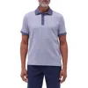 Bugatchi Tipped Cotton Piqué Polo In Graphite