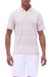 Bugatchi Tipped Johnny Collar Polo In Almond