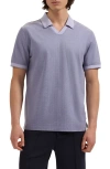 Bugatchi Tipped Johnny Collar Polo In Gray