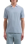 Bugatchi Tipped Johnny Collar Polo In Gray