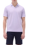 Bugatchi Tipped Johnny Collar Polo In Lilac