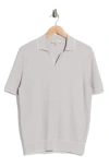 Bugatchi Tipped Johnny Collar Polo In Silver