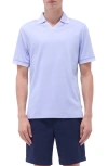 Bugatchi Tipped Johnny Collar Polo In Sky