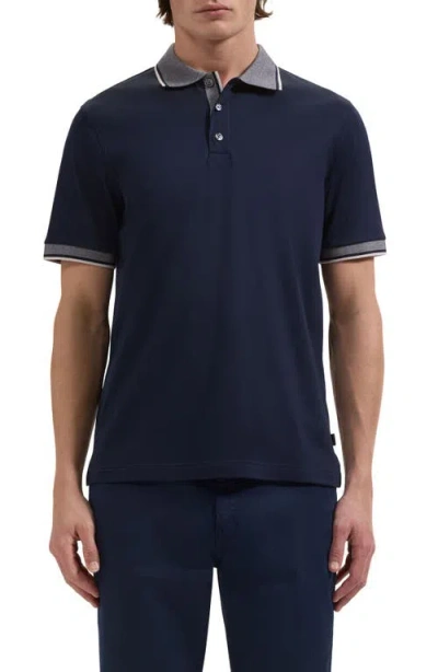 Bugatchi Tipped Pima Cotton Piqué Polo In Multi