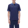 Bugatchi Tipped Pima Cotton Piqué Polo In Navy