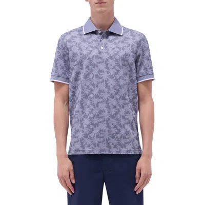 Bugatchi Tipped Piqué Cotton Blend Polo In Navy