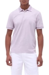 Bugatchi Tipped Piqué Cotton Polo In Lilac