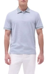 Bugatchi Tipped Piqué Cotton Polo In Shark