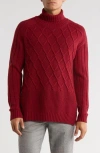 Bugatchi Turtleneck Sweater In Red