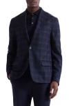 Bugatchi Two-button Wool Blend Sport Coat In Blue
