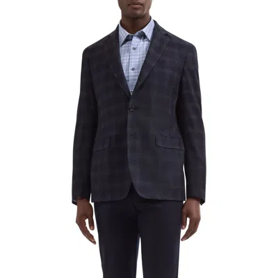 Bugatchi Two-button Wool Blend Blazer In Blue