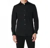 Bugatchi Uomo 8 Way Stretch Solid Shirt In Black In Black