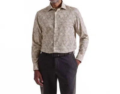 Bugatchi Uomo Axel Paisley Shirt In Limestone In Multi