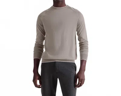 Bugatchi Uomo Crew Neck Sweater With Tipping In Walnut In Neutral
